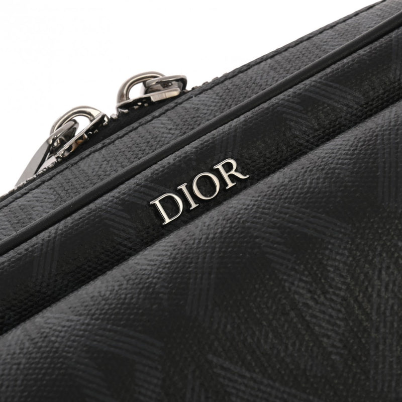 CHRISTIAN DIOR クリスチャンディオール CDダイヤモンド ヒットザロード ブラック シルバー金具 1ESME157CDP レディース PVC レザー ショルダーバッグ Aランク 中古 銀蔵