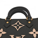 LOUIS VUITTON ルイヴィトン モノグラムアンプラント プティットサックプラ ノワール/ベージュ M81416 レディース レザー 2WAYバッグ Aランク 中古 銀蔵