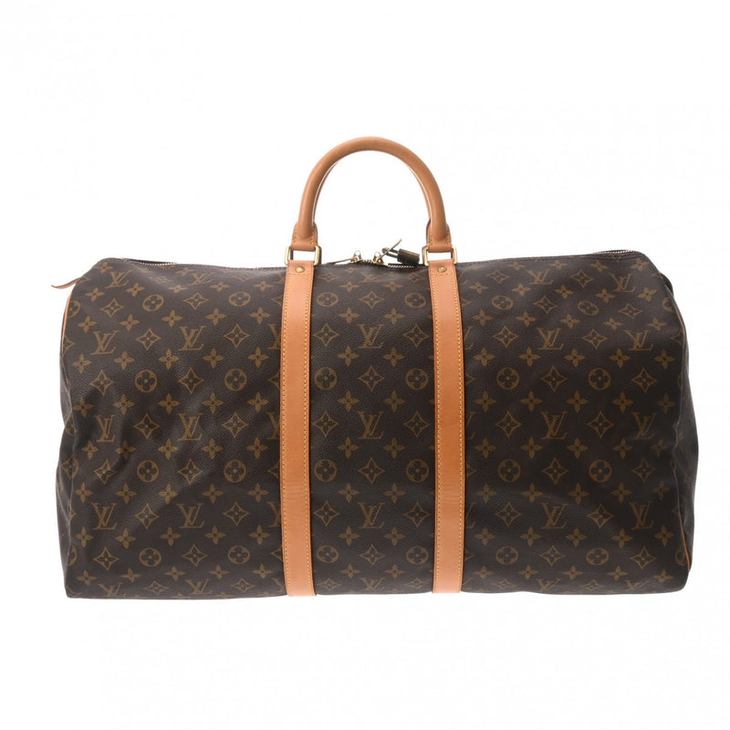 LOUIS VUITTON ルイヴィトン モノグラム キーポル 55 ブラウン M41424 ユニセックス モノグラムキャンバス ボストンバッグ ABランク 中古 銀蔵