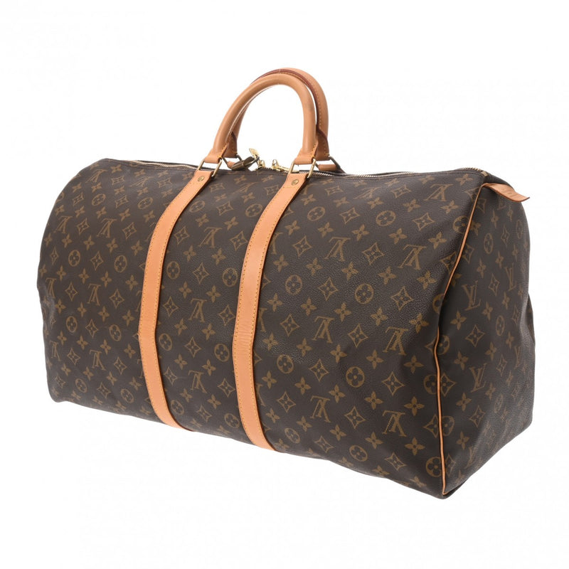 LOUIS VUITTON ルイヴィトン モノグラム キーポル 55 ブラウン M41424 ユニセックス モノグラムキャンバス ボストンバッグ ABランク 中古 銀蔵