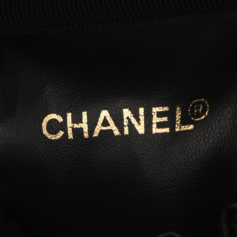 CHANEL シャネル 縦型バニティ ピコローレ ブラック A01998 レディース ラムスキン ハンドバッグ ABランク 中古 銀蔵