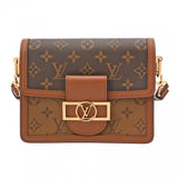 LOUIS VUITTON ルイヴィトン モノグラムリバース ドーフィーヌ MINI 旧型 ブラウン M44580 レディース モノグラムキャンバス ショルダーバッグ Aランク 中古 銀蔵