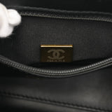 CHANEL シャネル マトラッセ ミニショッピングバッグ ブラック AS4416 レディース シャイニーエイジドカーフ ハンドバッグ 新同 中古 銀蔵