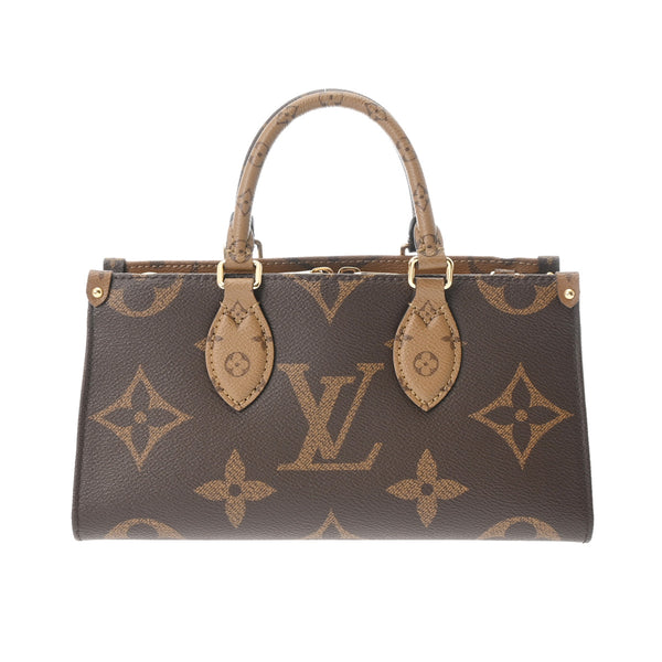 LOUIS VUITTON ルイヴィトン モノグラムリバース オンザゴー EW 2WAYショルダー ブラウン M46653 レディース モノグラムキャンバス ハンドバッグ 新同 中古 銀蔵