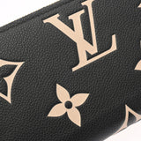 LOUIS VUITTON ルイヴィトン モノグラムアンプラント バイカラー ジッピーウォレット ブラック/ベージュ M80481 レディース レザー 長財布 ABランク 中古 銀蔵