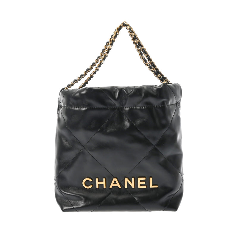 CHANEL シャネル シャネル22 ミニハンドバッグ ブラック AS3980 レディース シャイニーカーフ ハンドバッグ 未使用 銀蔵