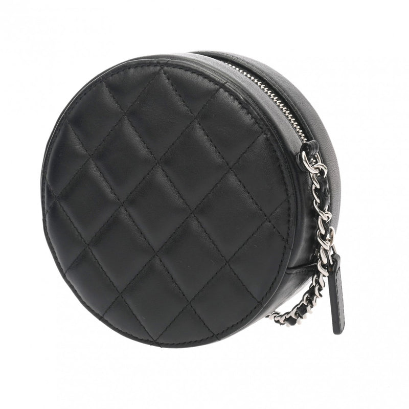 CHANEL シャネル マトラッセ ラウンドチェーンショルダー ブラック A70657 レディース ラムスキン ショルダーバッグ ABランク 中古 銀蔵