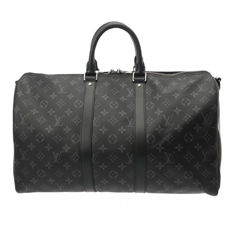 LOUIS VUITTON ルイヴィトン モノグラムエクリプス キーポルバンドリエール45 ブラック M40569 メンズ モノグラムキャンバス モノグラムエクリプスキャンバス ボストンバッグ Aランク 中古 銀蔵