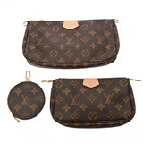 LOUIS VUITTON ルイヴィトン モノグラム ミュルティ ポシェットアクセソワール ブラウン/ローズクレール M44840 レディース モノグラムキャンバス ショルダーバッグ Aランク 中古 銀蔵