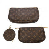 LOUIS VUITTON ルイヴィトン モノグラム ミュルティ ポシェットアクセソワール ブラウン/ローズクレール M44840 レディース モノグラムキャンバス ショルダーバッグ Aランク 中古 銀蔵