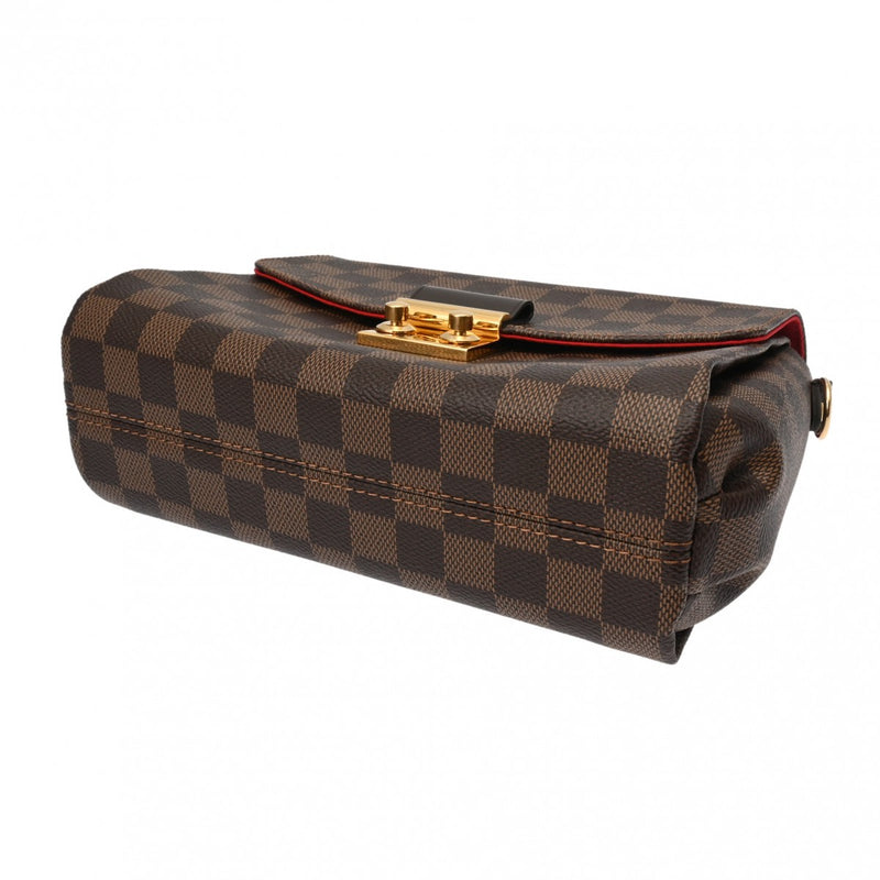 LOUIS VUITTON ルイヴィトン ダミエ クロワゼット 2WAY ブラウン N53000 レディース ダミエキャンバス ハンドバッグ Aランク 中古 銀蔵