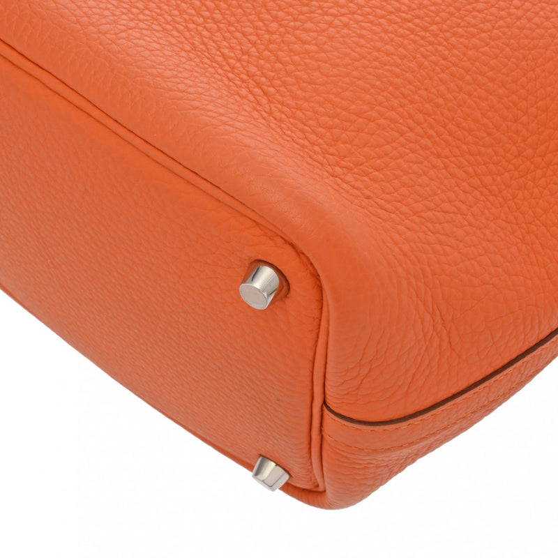 HERMES エルメス ピコタン ロック PM オレンジ □P刻印(2012年頃) レディース トリヨンクレマンス ハンドバッグ Aランク 中古 銀蔵