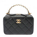 CHANEL シャネル マトラッセ バニティ ミニ チェーンショルダー ブラック AP3246 レディース ラムスキン ショルダーバッグ Aランク 中古 銀蔵