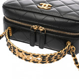 CHANEL シャネル マトラッセ バニティ ミニ チェーンショルダー ブラック AP3246 レディース ラムスキン ショルダーバッグ Aランク 中古 銀蔵