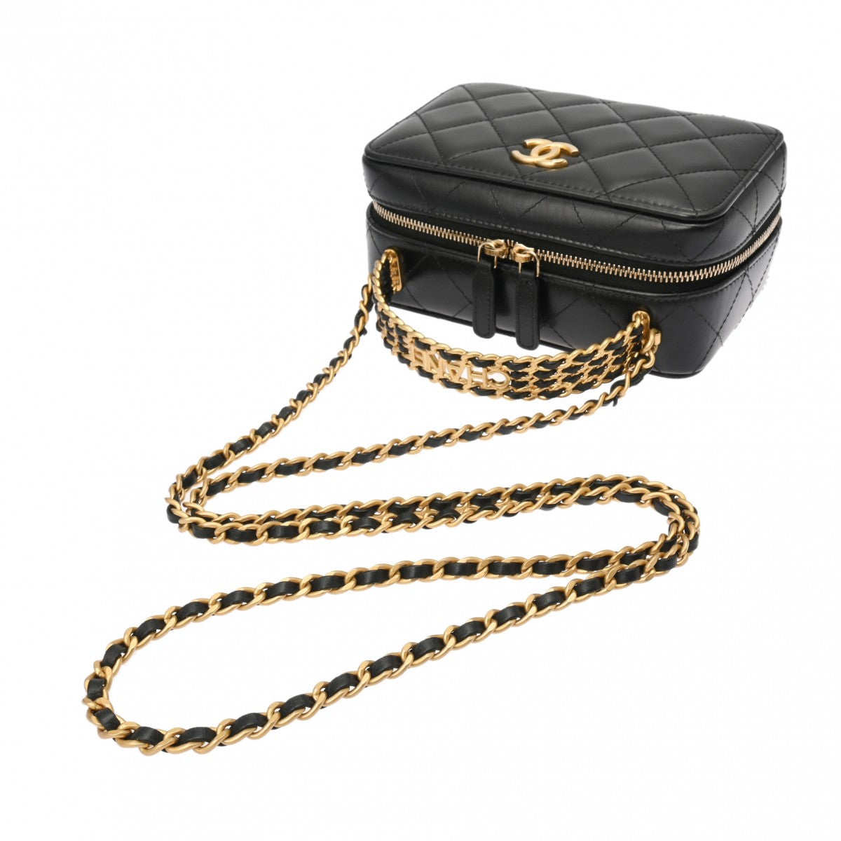 シャネルバニティ ミニ チェーンショルダー 42976 ブラック レディース