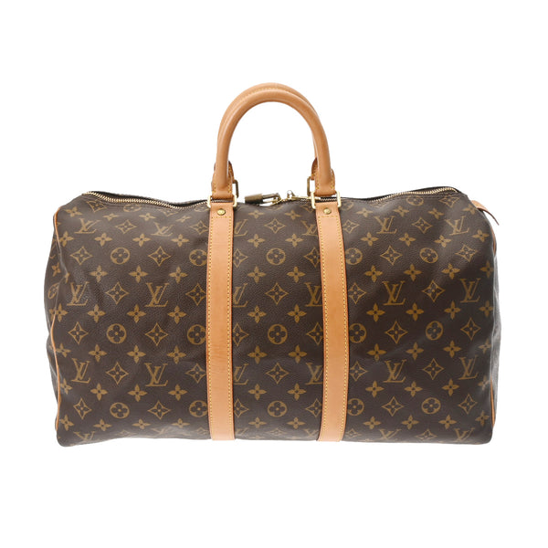 LOUIS VUITTON ルイヴィトン モノグラム キーポル 45 ブラウン M41428 ユニセックス モノグラムキャンバス ボストンバッグ Bランク 中古 銀蔵