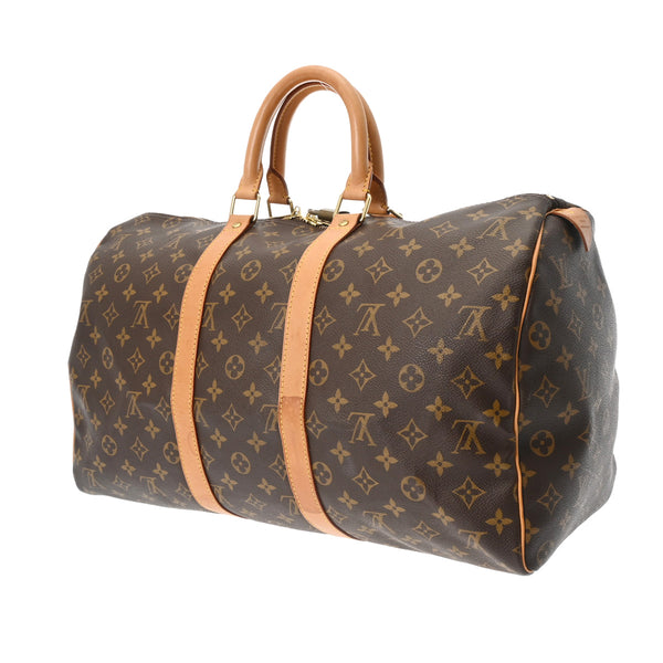 LOUIS VUITTON ルイヴィトン モノグラム キーポル 45 ブラウン M41428 ユニセックス モノグラムキャンバス ボストンバッグ Bランク 中古 銀蔵