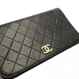 CHANEL シャネル マトラッセ プッシュロック チェーンショルダー 24cm ブラック レディース ラムスキン ショルダーバッグ Bランク 中古 銀蔵