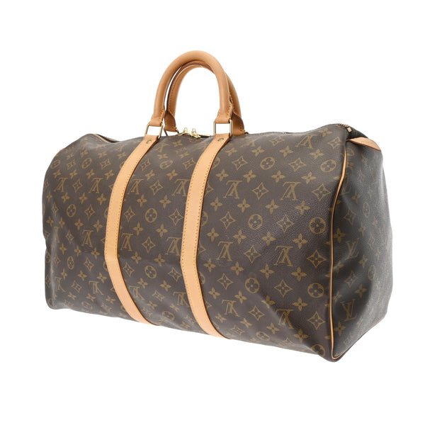 LOUIS VUITTON ルイヴィトン モノグラム キーポル 50 ブラウン M41426 ユニセックス モノグラムキャンバス ボストンバッグ Bランク 中古 銀蔵