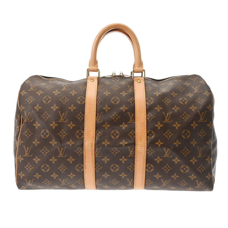 LOUIS VUITTON ルイヴィトン モノグラム キーポル 45 ブラウン M41428 ユニセックス モノグラムキャンバス ボストンバッグ Bランク 中古 銀蔵