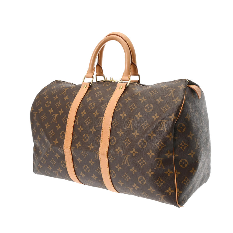 LOUIS VUITTON ルイヴィトン モノグラム キーポル 45 ブラウン M41428 ユニセックス モノグラムキャンバス ボストンバッグ Bランク 中古 銀蔵