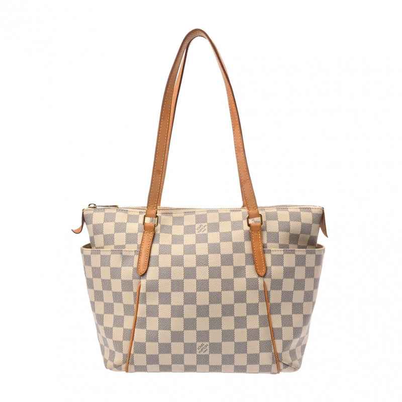 LOUIS VUITTON ルイヴィトン ダミエアズール トータリー PM ホワイト N51261 レディース ダミエアズールキャンバス トートバッグ Bランク 中古 銀蔵