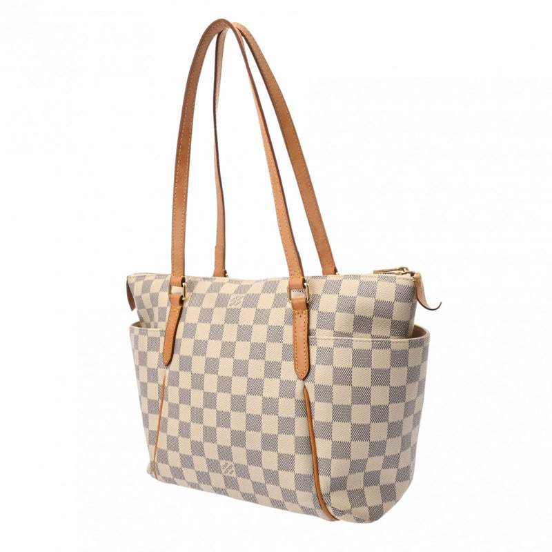 LOUIS VUITTON ルイヴィトン ダミエアズール トータリー PM ホワイト N51261 レディース ダミエアズールキャンバス トートバッグ Bランク 中古 銀蔵