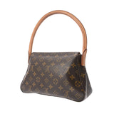 LOUIS VUITTON ルイヴィトン モノグラム ミニ ルーピング ブラウン M51147 レディース モノグラムキャンバス セミショルダーバッグ Bランク 中古 銀蔵