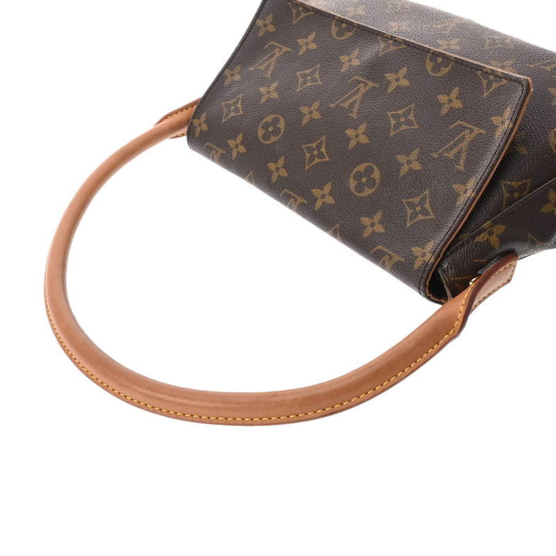 LOUIS VUITTON ルイヴィトン モノグラム ミニ ルーピング ブラウン M51147 レディース モノグラムキャンバス セミショルダーバッグ Bランク 中古 銀蔵