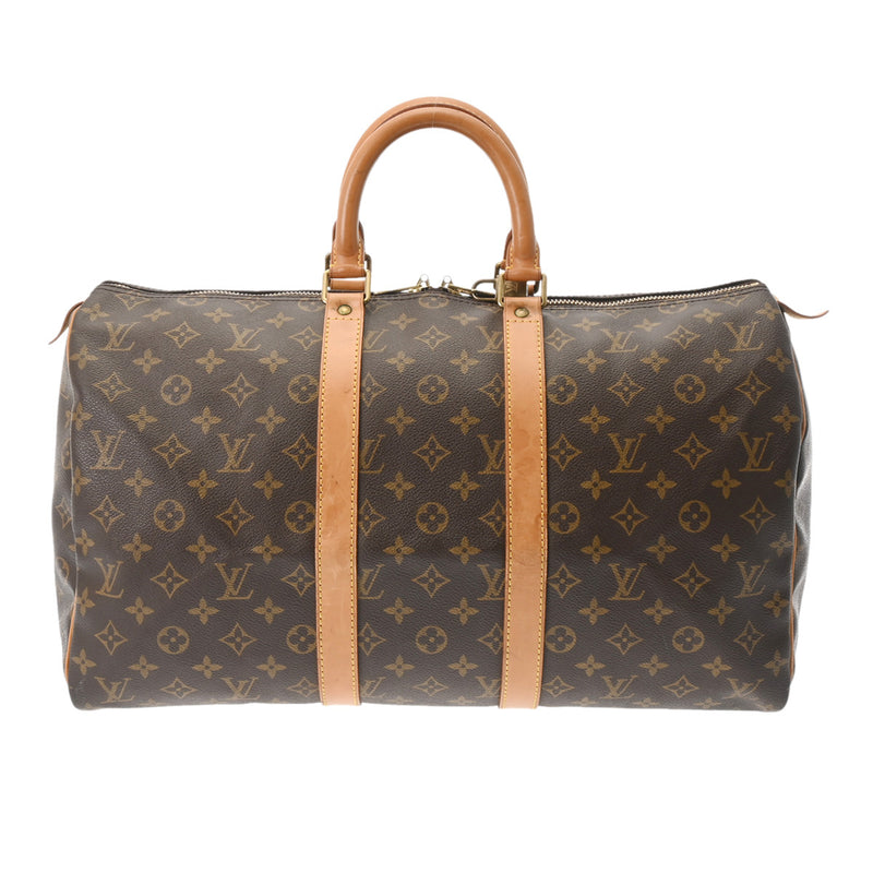 LOUIS VUITTON ルイヴィトン モノグラム キーポル 45 ブラウン M41428 ユニセックス モノグラムキャンバス ボストンバッグ Bランク 中古 銀蔵