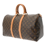 LOUIS VUITTON ルイヴィトン モノグラム キーポル 45 ブラウン M41428 ユニセックス モノグラムキャンバス ボストンバッグ Bランク 中古 銀蔵