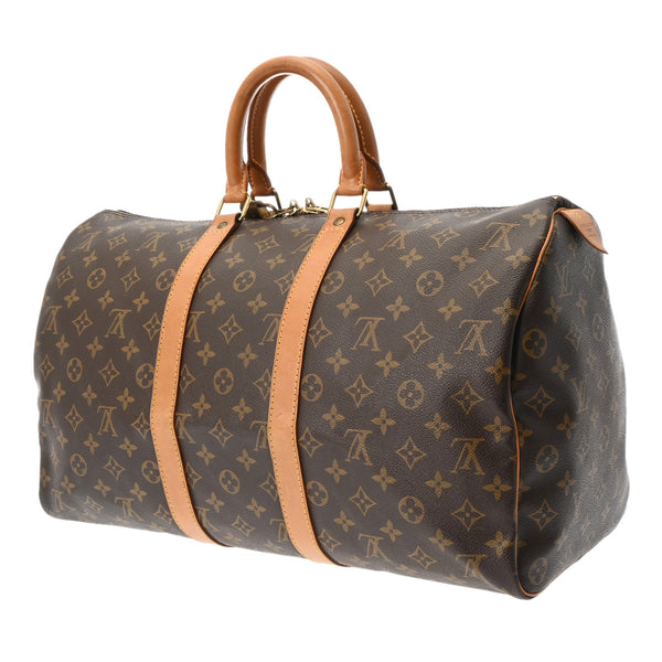 LOUIS VUITTON ルイヴィトン モノグラム キーポル 45 ブラウン M41428 ユニセックス モノグラムキャンバス ボストンバッグ Bランク 中古 銀蔵