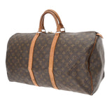 LOUIS VUITTON ルイヴィトン モノグラム キーポル 55  ブラウン M41424 ユニセックス モノグラムキャンバス ボストンバッグ Cランク 中古 銀蔵