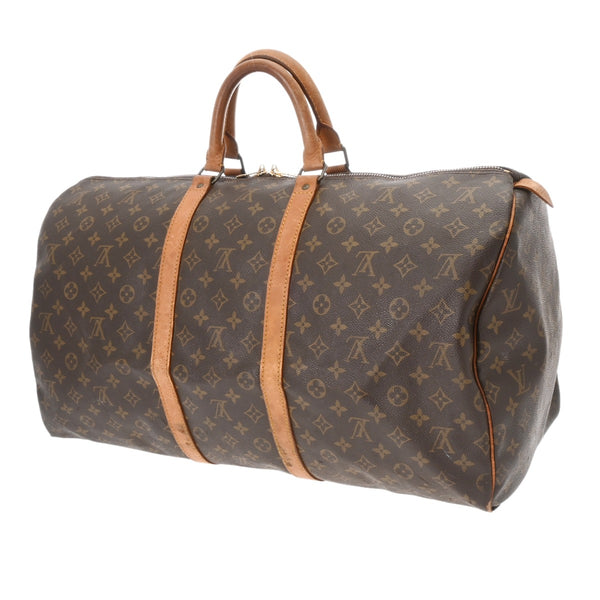 LOUIS VUITTON ルイヴィトン モノグラム キーポル 55  ブラウン M41424 ユニセックス モノグラムキャンバス ボストンバッグ Cランク 中古 銀蔵
