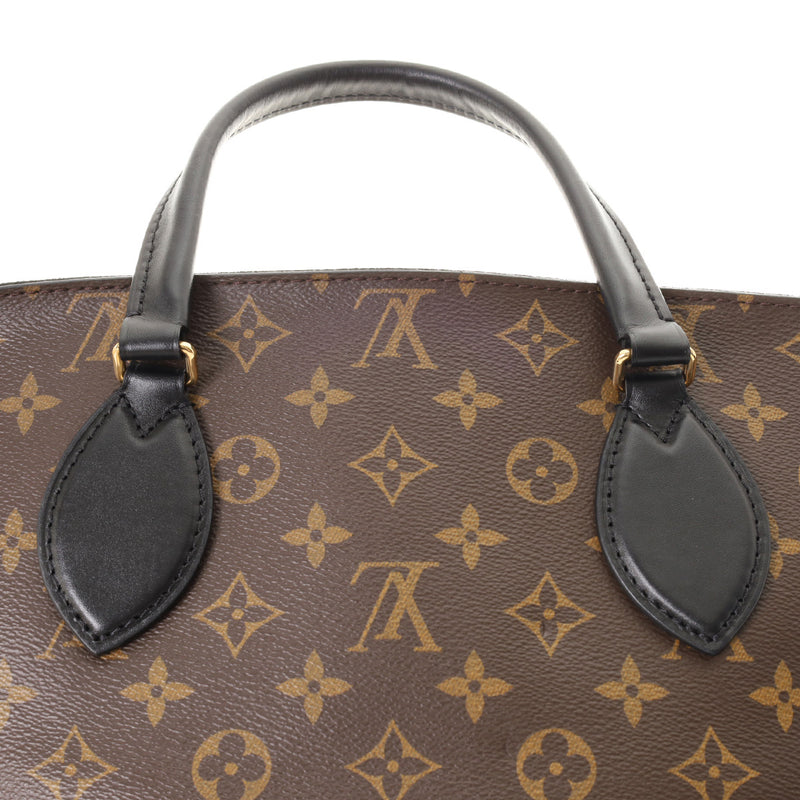 LOUIS VUITTON ルイヴィトン モノグラム フラワージップトート MM ブラウン/ブラック M44347 レディース モノグラムキャンバス 2WAYバッグ Aランク 中古 銀蔵