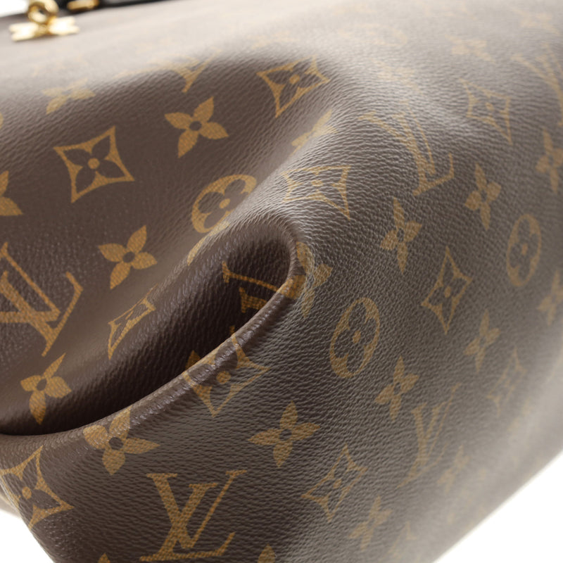 LOUIS VUITTON ルイヴィトン モノグラム フラワージップトート MM ブラウン/ブラック M44347 レディース モノグラムキャンバス 2WAYバッグ Aランク 中古 銀蔵