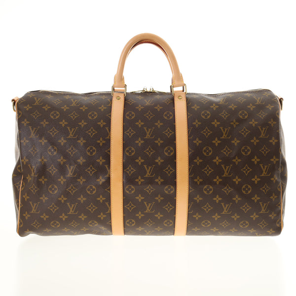 LOUIS VUITTON ルイヴィトン モノグラム キーポル バンドリエール 55 ブラウン M41414 ユニセックス モノグラムキャンバス ボストンバッグ ABランク 中古 銀蔵