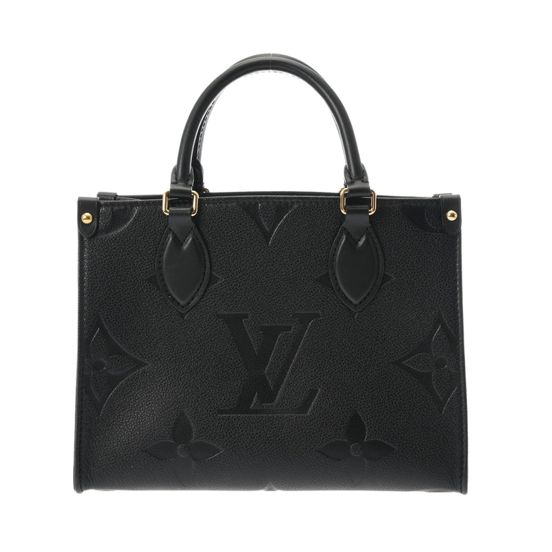 LOUIS VUITTON ルイヴィトン モノグラムアンプラント オンザゴー PM 2WAY ノワール M45653 レディース レザー ハンドバッグ Aランク 中古 銀蔵