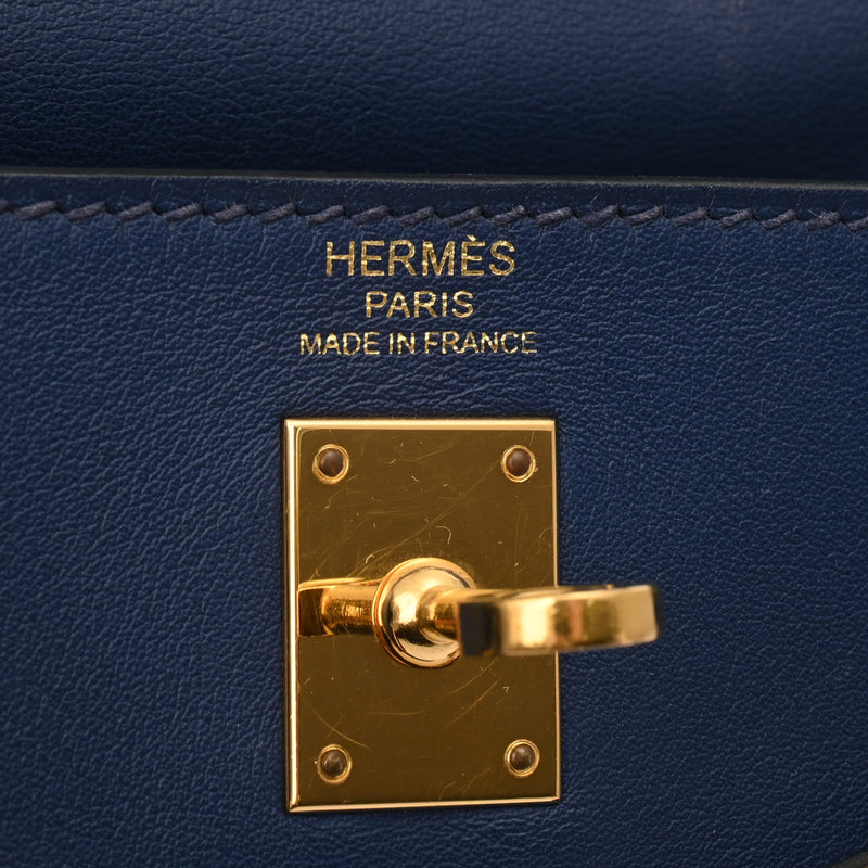 HERMES エルメス ケリー 25 内縫い 2WAY ブルーサフィール X刻印(2016年頃) レディース スイフト ハンドバッグ ABランク 中古 銀蔵