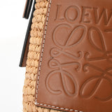 LOEWE ロエベ シリンダーポケット ベージュ/ブラウン C000P71X01 レディース ラフィア カーフ ショルダーバッグ ABランク 中古 銀蔵