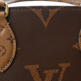 LOUIS VUITTON ルイヴィトン モノグラムリバース オンザゴー PM 2WAY ブラウン M46373 レディース モノグラムキャンバス ハンドバッグ Aランク 中古 銀蔵