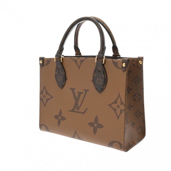 LOUIS VUITTON ルイヴィトン モノグラムリバース オンザゴー PM 2WAY ブラウン M46373 レディース モノグラムキャンバス ハンドバッグ Aランク 中古 銀蔵