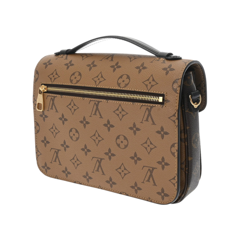 LOUIS VUITTON ルイヴィトン モノグラムリバース ポシェットメティス MM ブラウン M44876 レディース モノグラムキャンバス 2WAYバッグ Aランク 中古 銀蔵