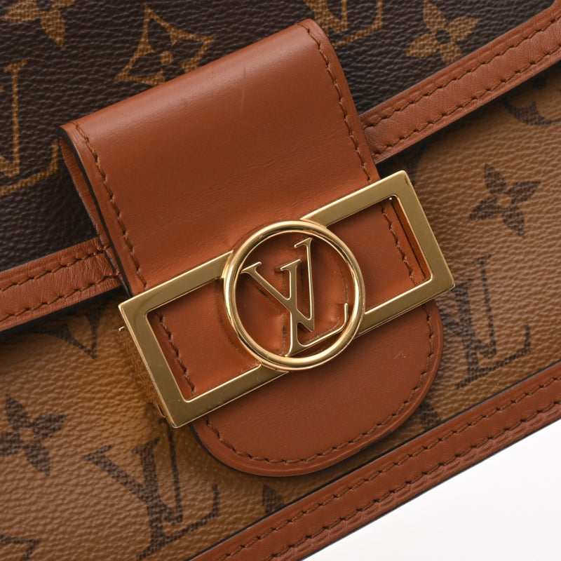 LOUIS VUITTON ルイヴィトン モノグラムリバース ドーフィーヌ MINI 旧型 2WAYクラッチバッグ ブラウン M44580 レディース モノグラムキャンバス ショルダーバッグ ABランク 中古 銀蔵