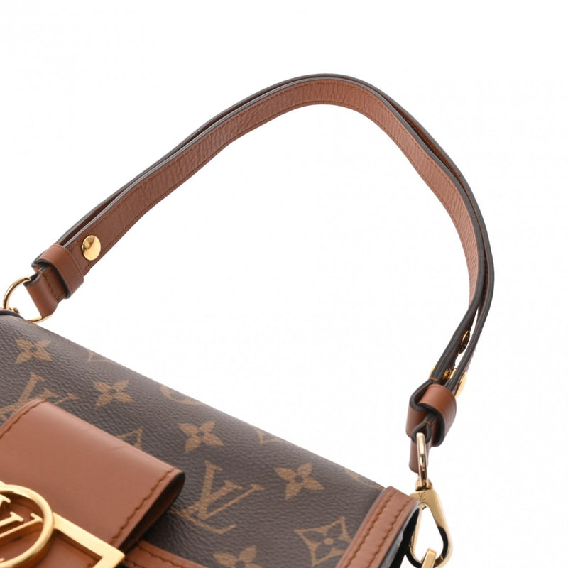 LOUIS VUITTON ルイヴィトン モノグラムリバース ドーフィーヌ MINI 旧型 2WAYクラッチバッグ ブラウン M44580 レディース モノグラムキャンバス ショルダーバッグ ABランク 中古 銀蔵