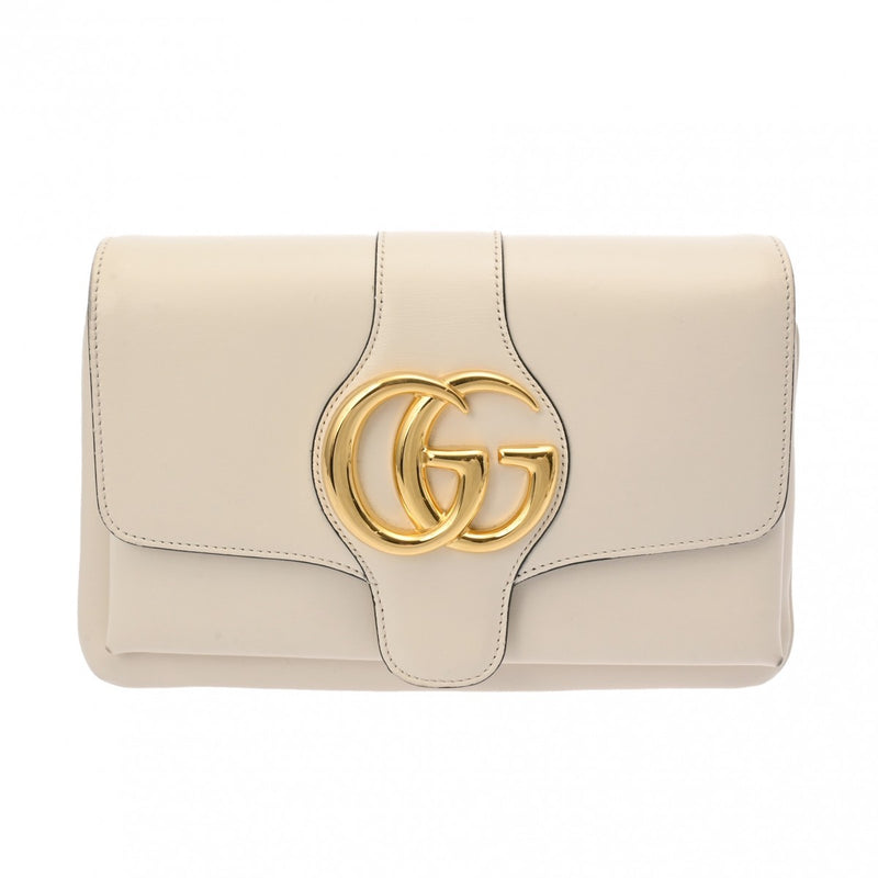 GUCCI グッチ アリー GG金具 ホワイト 550129 レディース レザー ショルダーバッグ ABランク 中古 銀蔵