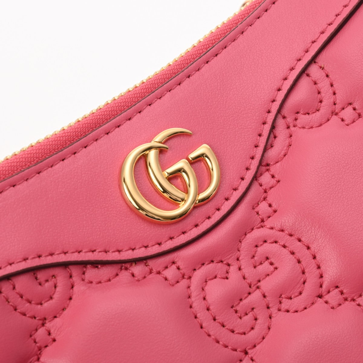 グッチGGマトラッセ GG柄 2WAYショルダー ピンク レディース レザー