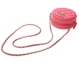 CHANEL シャネル ラウンド チェーンショルダー ピンク AP1805 レディース キャビアスキン ショルダーバッグ Aランク 中古 銀蔵