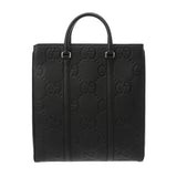 GUCCI グッチ ジャンボGG ミディアムトートバッグ 2WAY ブラック 760233 ユニセックス カーフ トートバッグ Aランク 中古 銀蔵