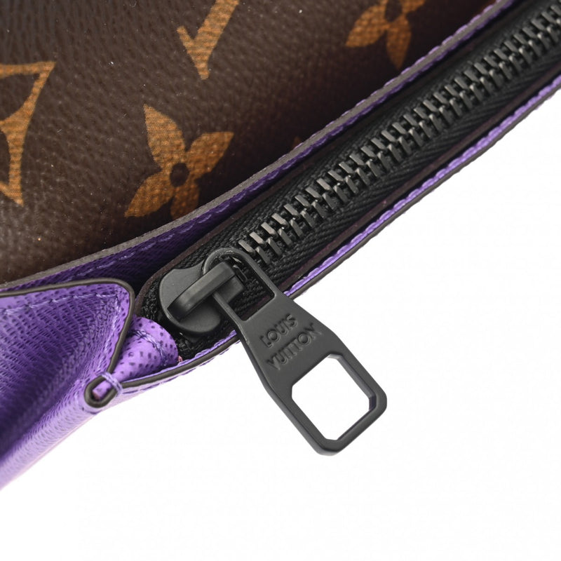 LOUIS VUITTON ルイヴィトン モノグラム マカサー ポルトフォイユ ブラザ パープル M81538 メンズ モノグラムマカサー 長財布 Aランク 中古 銀蔵